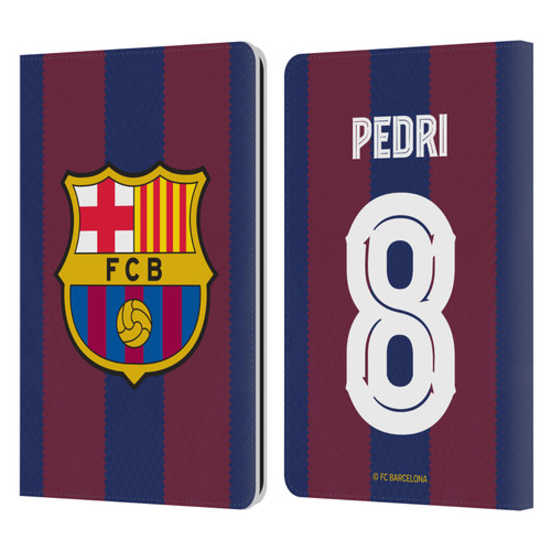 FC Barcelona 2023/24 Players Home Kit Pedri Leather Book Wallet Case Cover For Amazon Kindle Paperwhite 1 / 2 / 3
