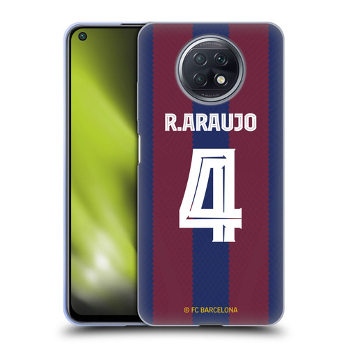 FC Barcelona 2023/24 Players Home Kit Ronald Araújo Soft Gel Case for Xiaomi Redmi Note 9T 5G
