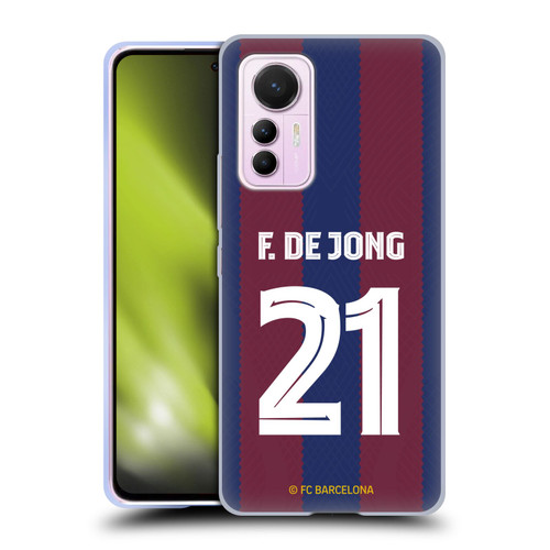 FC Barcelona 2023/24 Players Home Kit Frenkie de Jong Soft Gel Case for Xiaomi 12 Lite