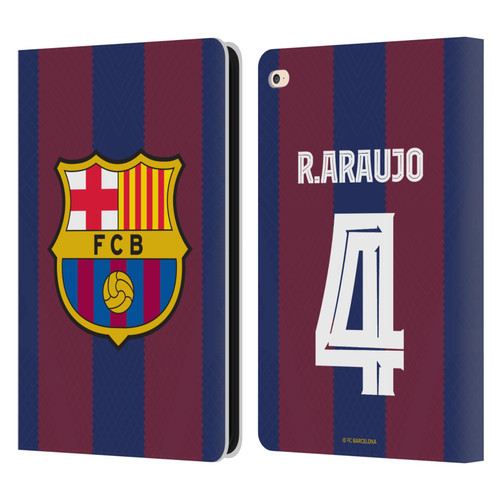 FC Barcelona 2023/24 Players Home Kit Ronald Araújo Leather Book Wallet Case Cover For Apple iPad Air 2 (2014)