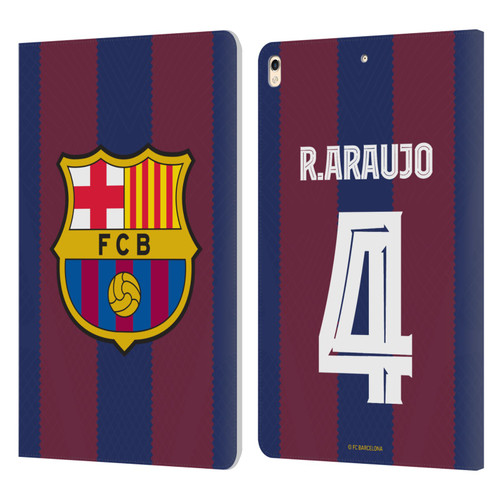 FC Barcelona 2023/24 Players Home Kit Ronald Araújo Leather Book Wallet Case Cover For Apple iPad Pro 10.5 (2017)