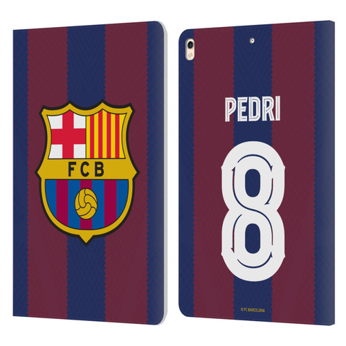 FC Barcelona 2023/24 Players Home Kit Pedri Leather Book Wallet Case Cover For Apple iPad Pro 10.5 (2017)