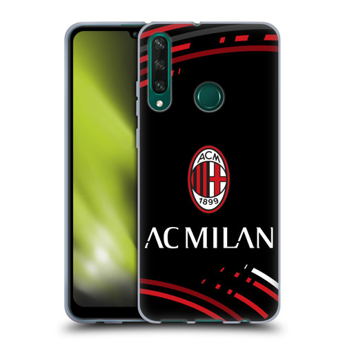 AC Milan Crest Patterns Curved Soft Gel Case for Huawei Y6p