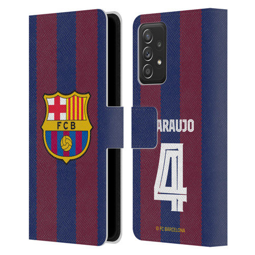 FC Barcelona 2023/24 Players Home Kit Ronald Araújo Leather Book Wallet Case Cover For Samsung Galaxy A53 5G (2022)