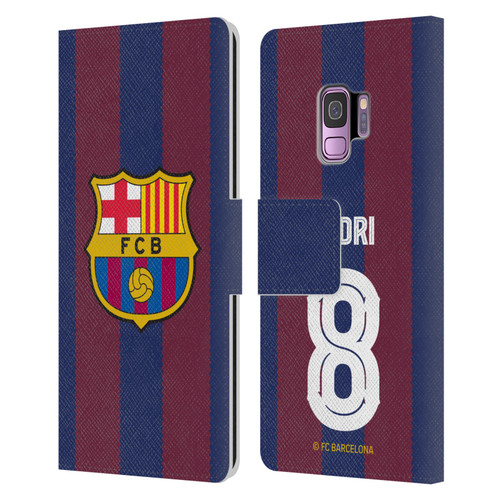 FC Barcelona 2023/24 Players Home Kit Pedri Leather Book Wallet Case Cover For Samsung Galaxy S9
