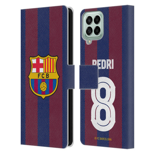 FC Barcelona 2023/24 Players Home Kit Pedri Leather Book Wallet Case Cover For Samsung Galaxy M53 (2022)