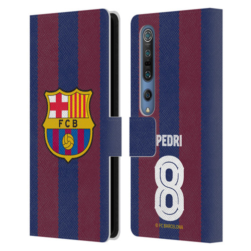 FC Barcelona 2023/24 Players Home Kit Pedri Leather Book Wallet Case Cover For Xiaomi Mi 10 5G / Mi 10 Pro 5G