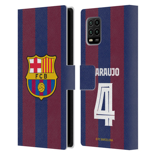 FC Barcelona 2023/24 Players Home Kit Ronald Araújo Leather Book Wallet Case Cover For Xiaomi Mi 10 Lite 5G