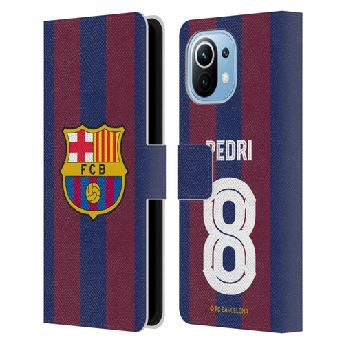 FC Barcelona 2023/24 Players Home Kit Pedri Leather Book Wallet Case Cover For Xiaomi Mi 11