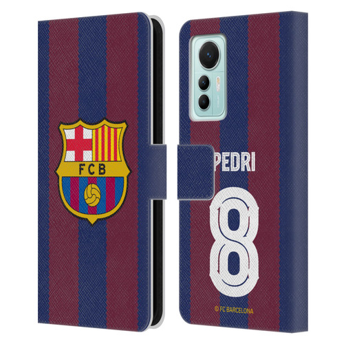 FC Barcelona 2023/24 Players Home Kit Pedri Leather Book Wallet Case Cover For Xiaomi 12 Lite