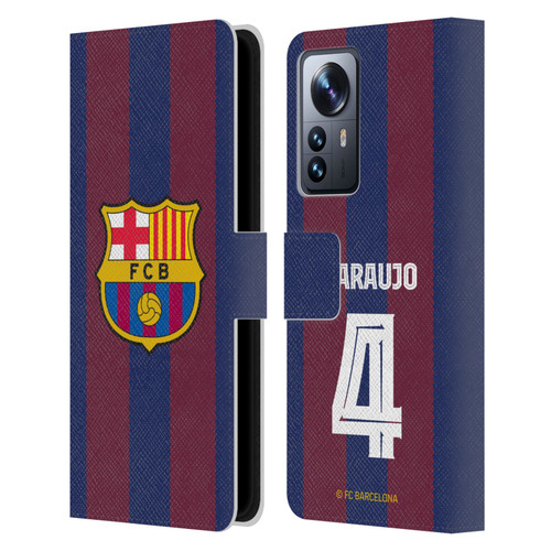 FC Barcelona 2023/24 Players Home Kit Ronald Araújo Leather Book Wallet Case Cover For Xiaomi 12 Pro