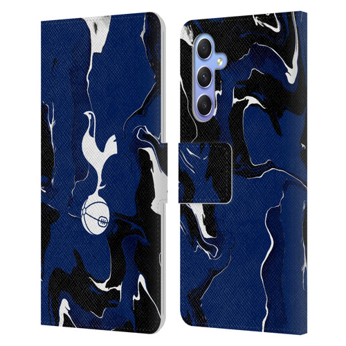 Tottenham Hotspur F.C. Badge Marble Leather Book Wallet Case Cover For Samsung Galaxy A34 5G
