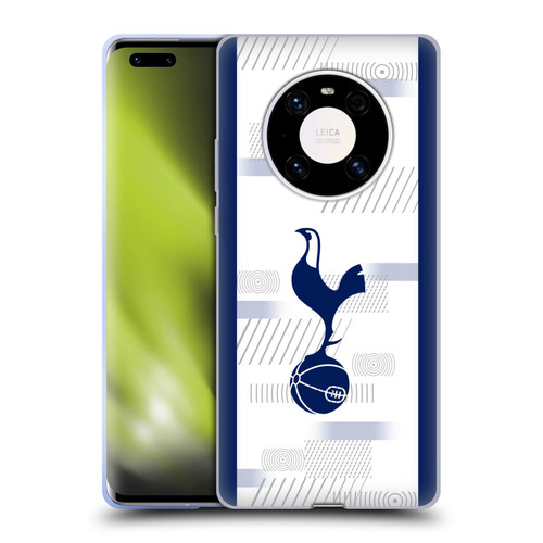 Tottenham Hotspur F.C. 2023/24 Badge Home Kit Soft Gel Case for Huawei Mate 40 Pro 5G