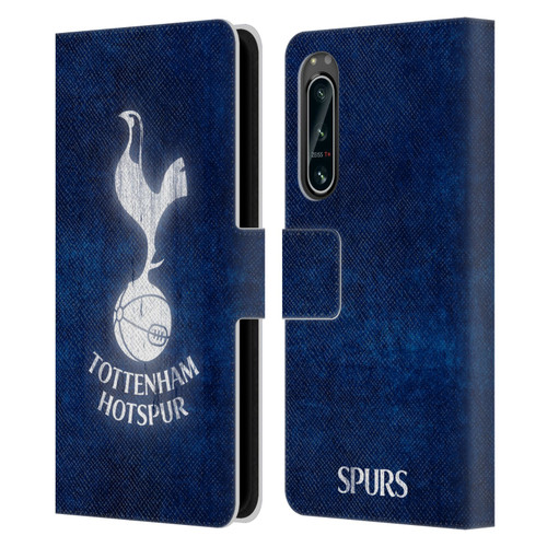 Tottenham Hotspur F.C. Badge Distressed Leather Book Wallet Case Cover For Sony Xperia 5 IV