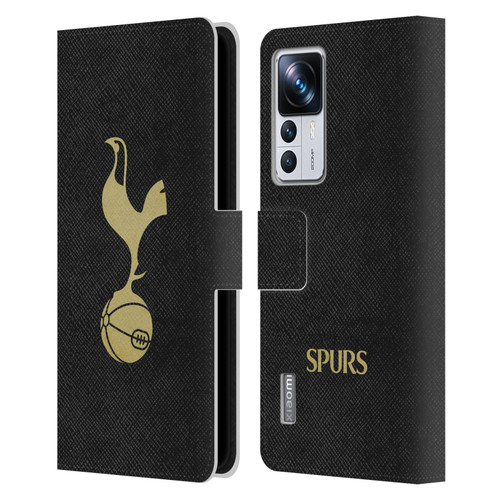 Tottenham Hotspur F.C. Badge Black And Gold Leather Book Wallet Case Cover For Xiaomi 12T Pro