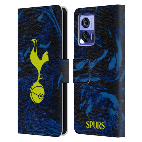 Tottenham Hotspur F.C. 2021/22 Badge Kit Away Leather Book Wallet Case Cover For Motorola Edge 30 Neo 5G