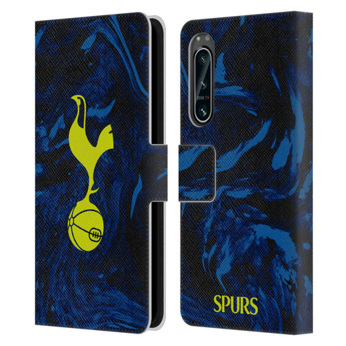 Tottenham Hotspur F.C. 2021/22 Badge Kit Away Leather Book Wallet Case Cover For Sony Xperia 5 IV