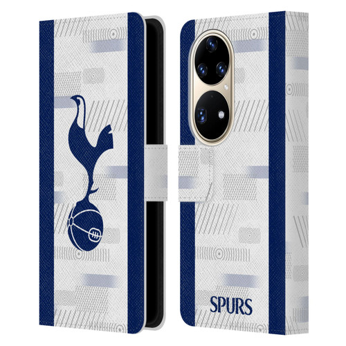 Tottenham Hotspur F.C. 2023/24 Badge Home Kit Leather Book Wallet Case Cover For Huawei P50 Pro