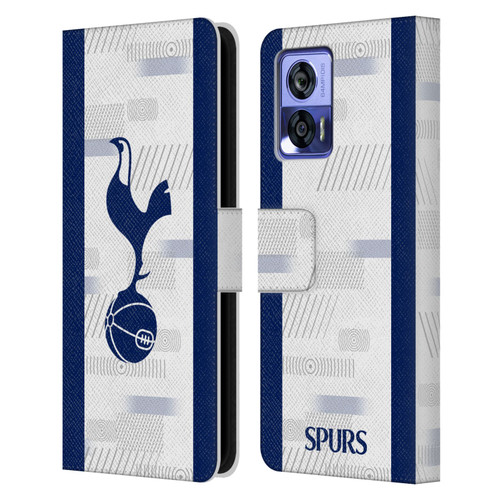 Tottenham Hotspur F.C. 2023/24 Badge Home Kit Leather Book Wallet Case Cover For Motorola Edge 30 Neo 5G