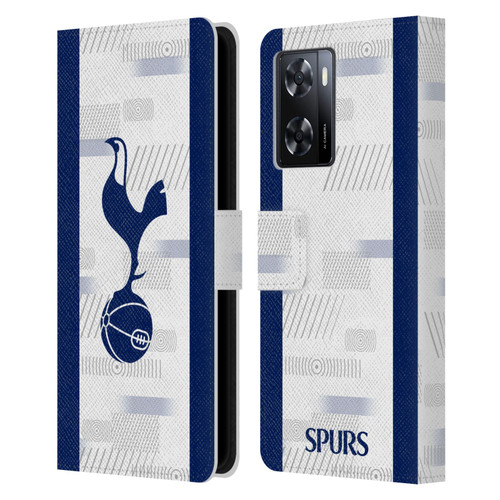 Tottenham Hotspur F.C. 2023/24 Badge Home Kit Leather Book Wallet Case Cover For OPPO A57s