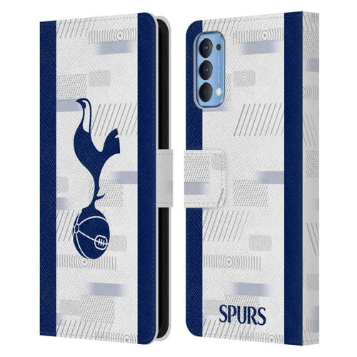 Tottenham Hotspur F.C. 2023/24 Badge Home Kit Leather Book Wallet Case Cover For OPPO Reno 4 5G