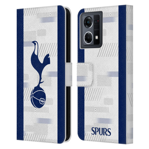 Tottenham Hotspur F.C. 2023/24 Badge Home Kit Leather Book Wallet Case Cover For OPPO Reno8 4G