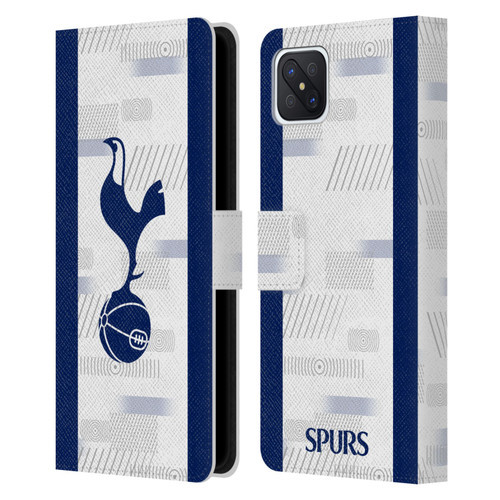 Tottenham Hotspur F.C. 2023/24 Badge Home Kit Leather Book Wallet Case Cover For OPPO Reno4 Z 5G