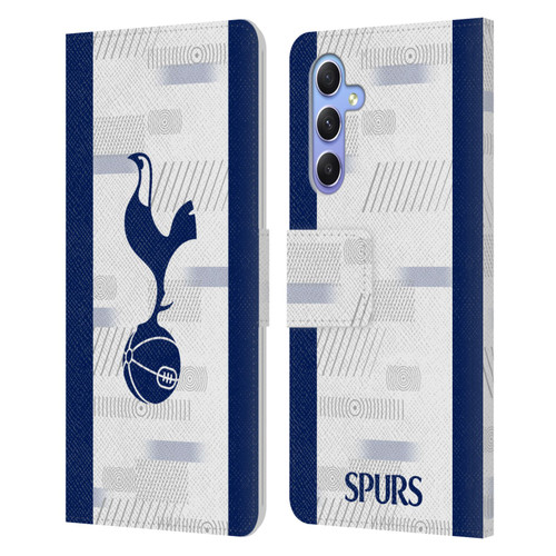 Tottenham Hotspur F.C. 2023/24 Badge Home Kit Leather Book Wallet Case Cover For Samsung Galaxy A34 5G