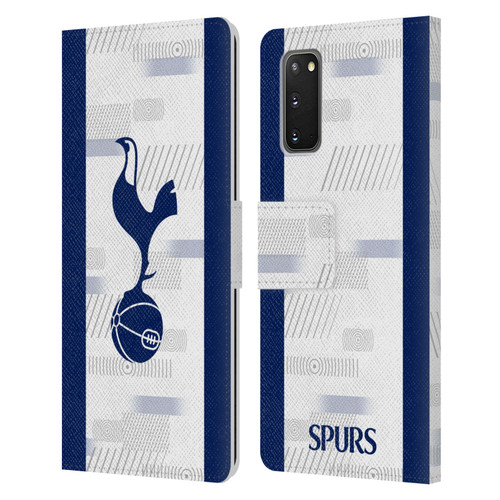 Tottenham Hotspur F.C. 2023/24 Badge Home Kit Leather Book Wallet Case Cover For Samsung Galaxy S20 / S20 5G