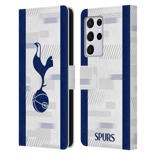 Tottenham Hotspur F.C. 2023/24 Badge Home Kit Leather Book Wallet Case Cover For Samsung Galaxy S21 Ultra 5G