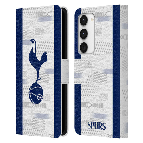 Tottenham Hotspur F.C. 2023/24 Badge Home Kit Leather Book Wallet Case Cover For Samsung Galaxy S23 5G