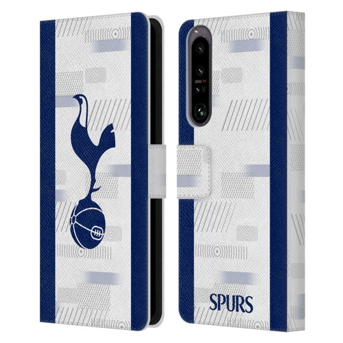 Tottenham Hotspur F.C. 2023/24 Badge Home Kit Leather Book Wallet Case Cover For Sony Xperia 1 IV