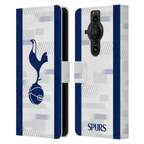Tottenham Hotspur F.C. 2023/24 Badge Home Kit Leather Book Wallet Case Cover For Sony Xperia Pro-I
