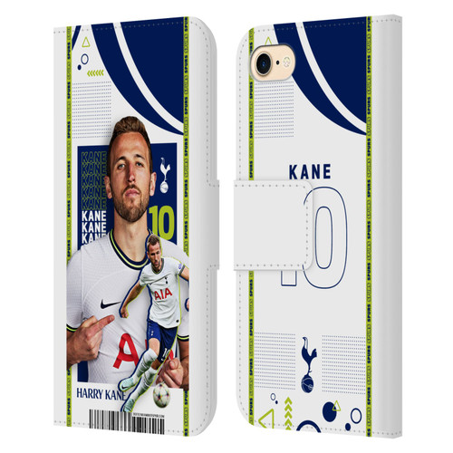 Tottenham Hotspur F.C. 2022/23 First Team Harry Kane Leather Book Wallet Case Cover For Apple iPhone 7 / 8 / SE 2020 & 2022