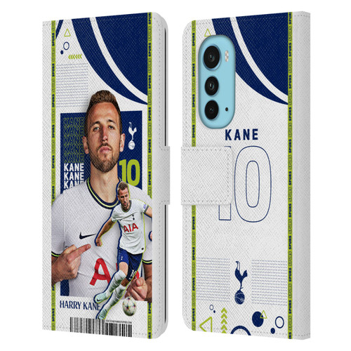 Tottenham Hotspur F.C. 2022/23 First Team Harry Kane Leather Book Wallet Case Cover For Motorola Edge (2022)