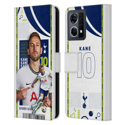 Tottenham Hotspur F.C. 2022/23 First Team Harry Kane Leather Book Wallet Case Cover For OPPO Reno8 4G