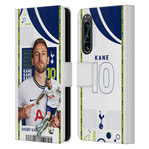 Tottenham Hotspur F.C. 2022/23 First Team Harry Kane Leather Book Wallet Case Cover For Sony Xperia 5 IV
