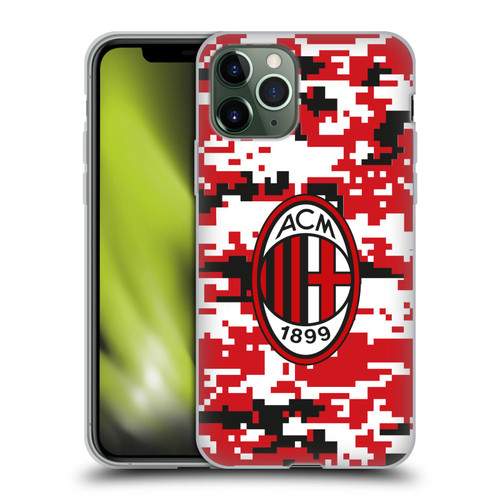 AC Milan Crest Patterns Digital Camouflage Soft Gel Case for Apple iPhone 11 Pro