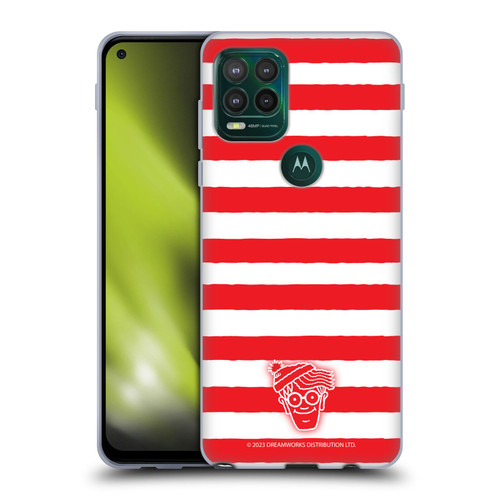 Where's Wally? Graphics Stripes Red Soft Gel Case for Motorola Moto G Stylus 5G 2021