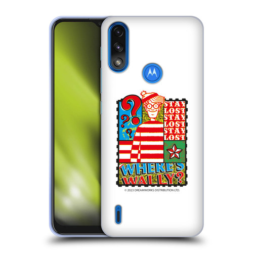 Where's Wally? Graphics Stay Lost Soft Gel Case for Motorola Moto E7 Power / Moto E7i Power