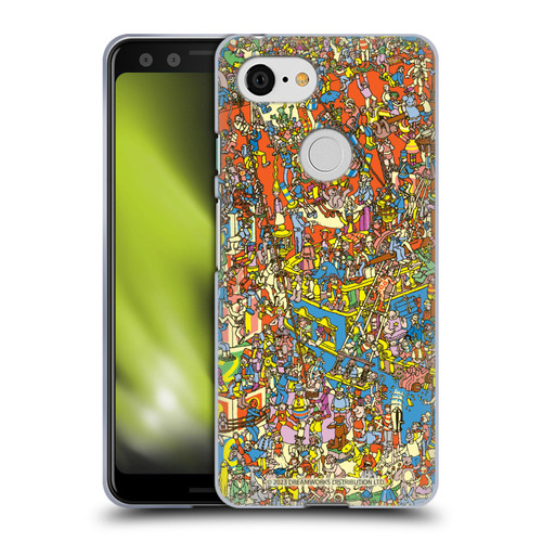 Where's Wally? Graphics Hidden Wally Illustration Soft Gel Case for Google Pixel 3