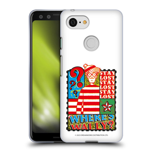 Where's Wally? Graphics Stay Lost Soft Gel Case for Google Pixel 3