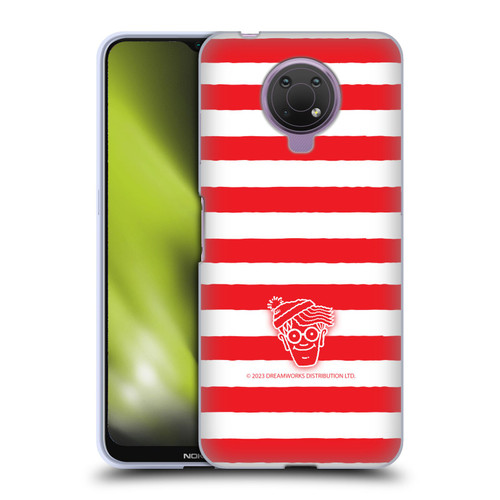 Where's Wally? Graphics Stripes Red Soft Gel Case for Nokia G10