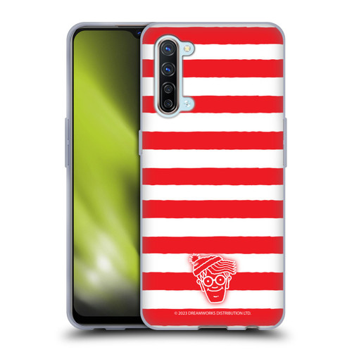 Where's Wally? Graphics Stripes Red Soft Gel Case for OPPO Find X2 Lite 5G