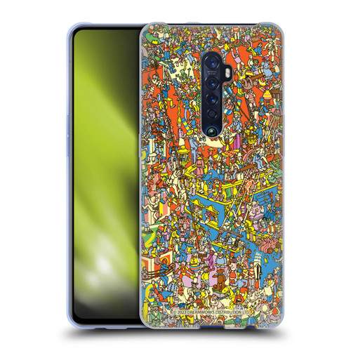 Where's Wally? Graphics Hidden Wally Illustration Soft Gel Case for OPPO Reno 2
