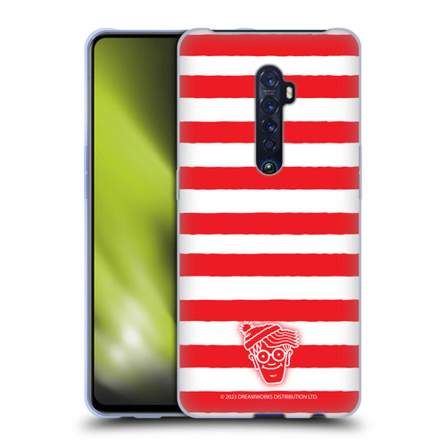 Where's Wally? Graphics Stripes Red Soft Gel Case for OPPO Reno 2