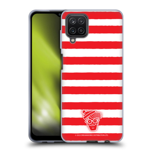 Where's Wally? Graphics Stripes Red Soft Gel Case for Samsung Galaxy A12 (2020)