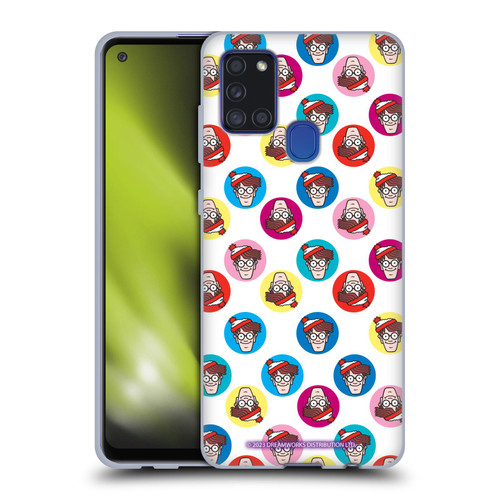 Where's Wally? Graphics Face Pattern Soft Gel Case for Samsung Galaxy A21s (2020)
