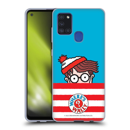 Where's Wally? Graphics Half Face Soft Gel Case for Samsung Galaxy A21s (2020)