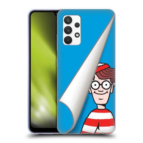 Where's Wally? Graphics Peek Soft Gel Case for Samsung Galaxy A32 (2021)